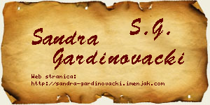 Sandra Gardinovački vizit kartica